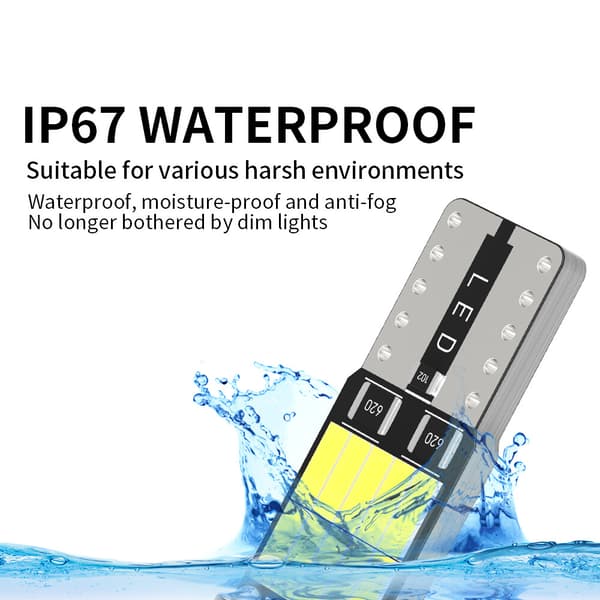 10 stk T10 W5W 194 168 501 LED-interiørlys P nummerplade S