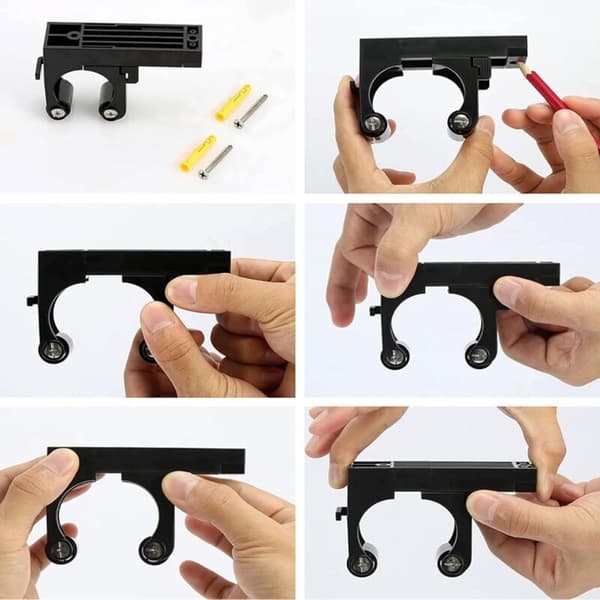Adjustable Mountain Bike Parking Clip, Bicycle Storage System, Space-Saving Parking Buckle (Black)