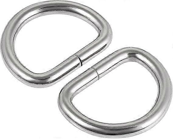 Metal D-ring, D-ringe Spænde til Hardware Tasker Bælter Håndværk DIY Tilbehør, 2 stk