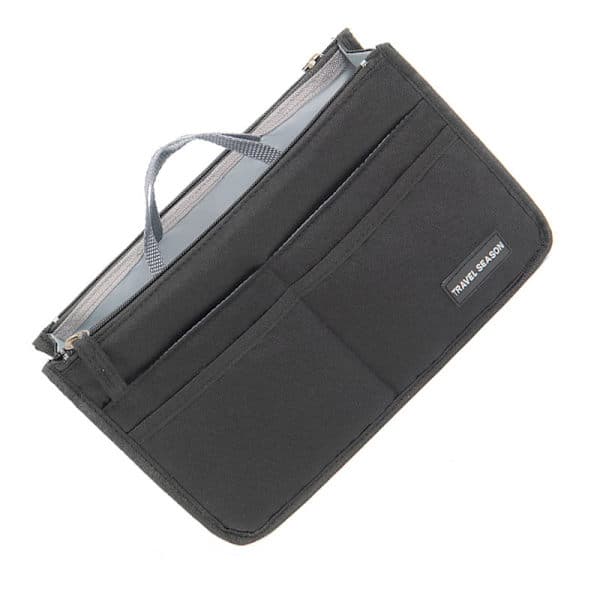 Large Capacity Electronics Organizer - Travel Case for Electronic Accessories Black Black Svart