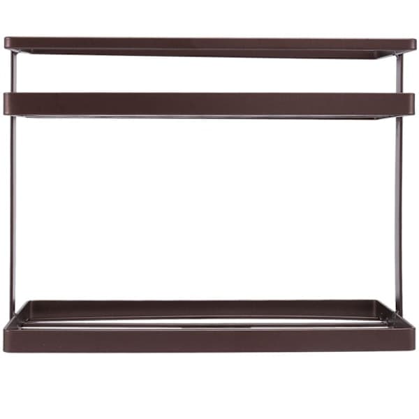 Kitchen Bathroom Wall Mounted 2 Tier Storage Organizer Storage Shelf Art Wall Shelf Multi-layer Spice Rack