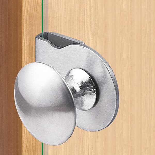[2 pcs] Glass Door Handle, Stainless Steel Handle, Punch-Free Drill