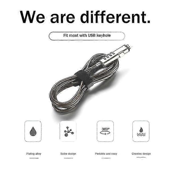 USB-passordlås Datalås Passordbeskyttelse Tyverisikring Universell Laptop Datalås