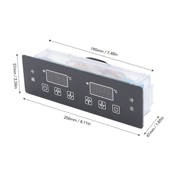 Frysetemperaturregulator, termostat, kontrolkort med IP65-beskyttelse, 10A