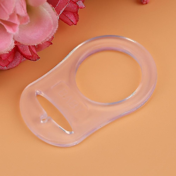 10 stk Multi Silikone Klar Baby Knap Stil Sutteholder Clip Adapter Til Ringe Hvid