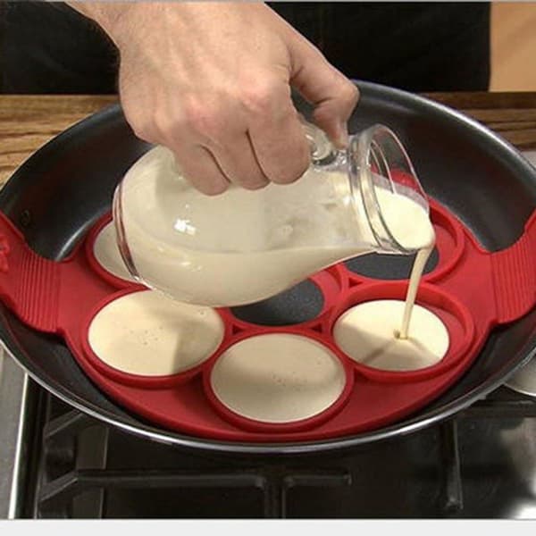 Eggring Non-Stick Silikonform for Runde Egg Muffins Pannekaker Runde