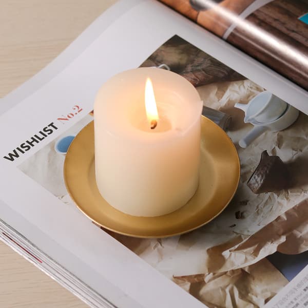 Golden Candlestick Scented Candle Base Creative Decorative Ornament Candle Tray