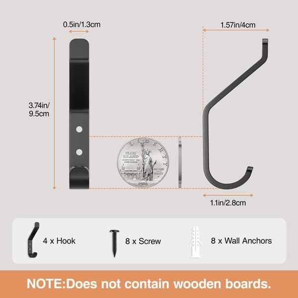 Coat Hooks for Wall - Door Hooks (10-pack) - Heavy Duty Wall Mounted Coat Hooks - Premium Design Stainless Steel Wall Hooks for Hanging