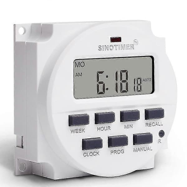 15,98 tommer LCD Digital Timer 12V DC 7 Dage Programmerbar Tidsafbryder TM618N-4