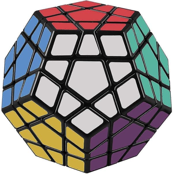 Shengshou Megaminx Speed Cube 3x3 Dodecahedron Hexagon Puslespil Sort
