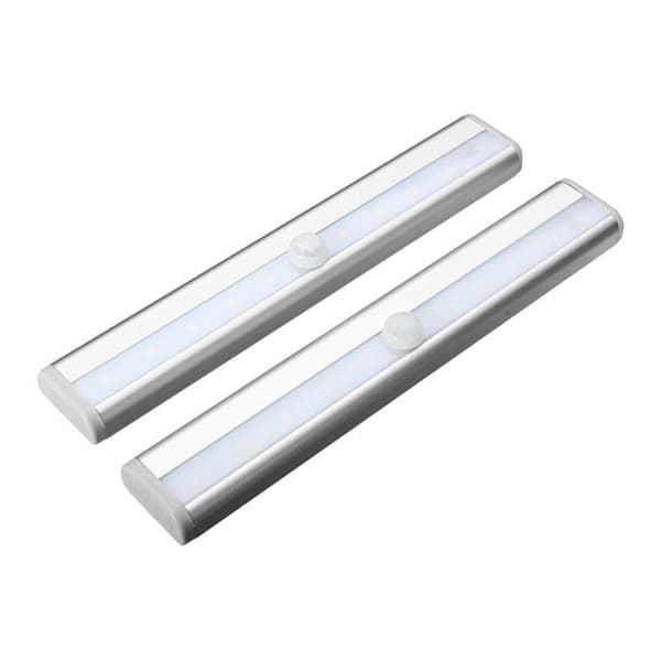 10LED IR Infrarød Bevegelsessensor Detektor Skaplampe Sensor Belysning Garderobe Natt Batterilampe