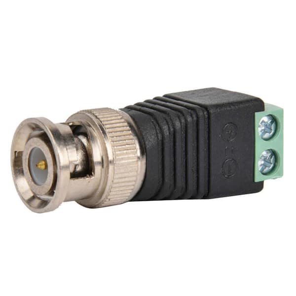 BNC Hanstik Skrueterminal Koaksial Video Balun Adapter