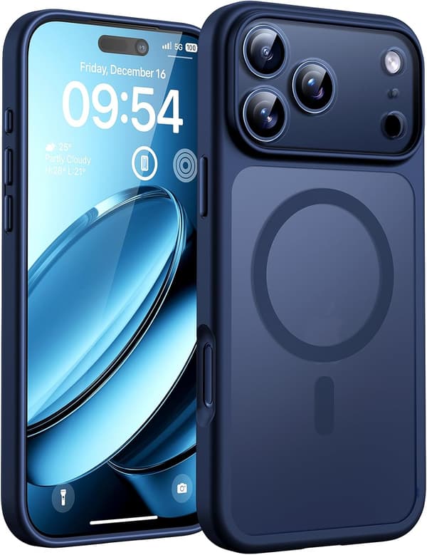 Magnetisk deksel til iPhone 17 Pro 6,3-tommer, MagSafe-kompatibel (mørkeblå) iPhone 17 pro iPhone 17 pro