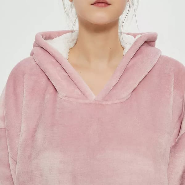 Lang Oversized Hættetrøje - Rosa (120cm)