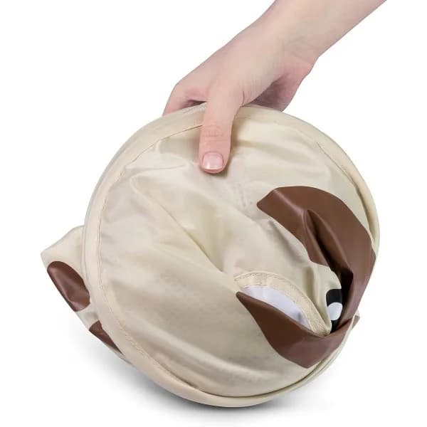 Foldable Pop-Up Mesh Laundry Hamper with Wide Opening and Side Pocket - Breathable, Sturdy, Collapsible, and Space-Saving (Puppy)