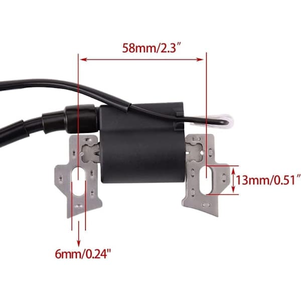 Ignition Coil for 168F-170F 2KW/3KW Gasoline Generator, Compatible with Lawn Mower Engine, Replacement with Spark Plug