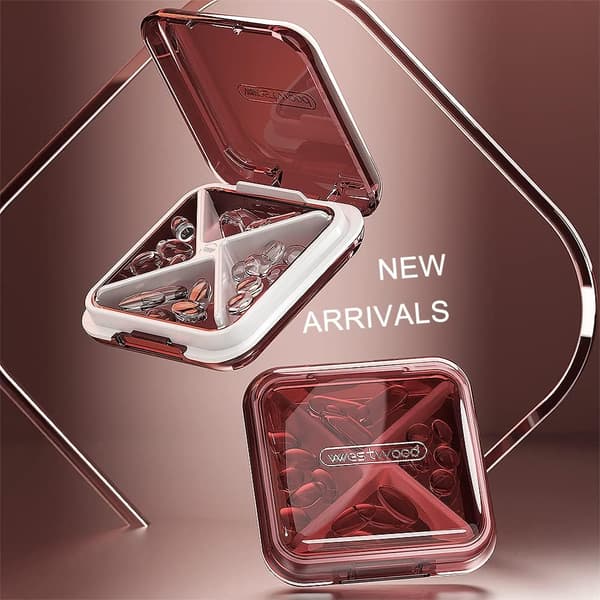 Pill Box, Moisture-proof Small Pill Box, Portable Pill Box Organizer