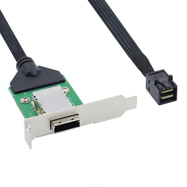 Intern HD Mini SAS SFF-8643 Vert til SAS HD SFF-8088 Hun med lavprofilbrakett Koble til harddiskadapterkabel 1m