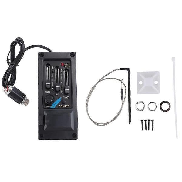 EQ-505 Guitar Pickup 3-Band EQ Equalizer Left-Handed Acoustic Guitar Preamp System Equalizer
