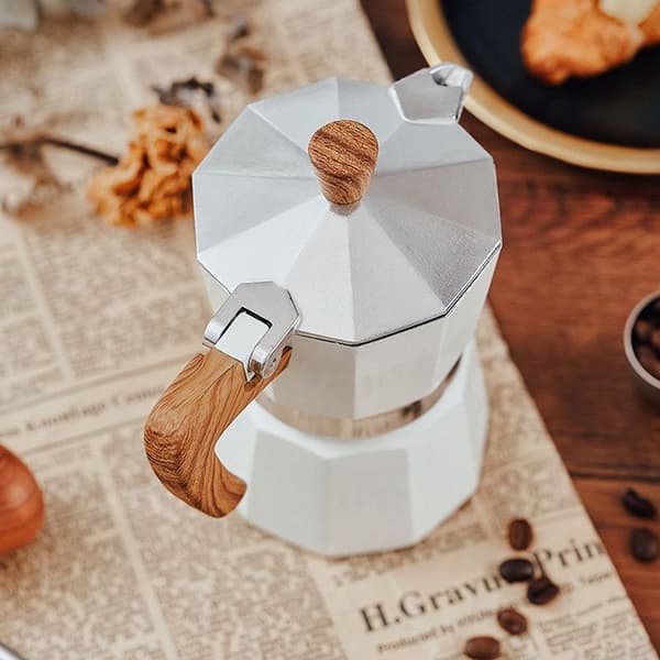 Classic Stovetop Espresso Maker for a Great, Strong Beige Flavor