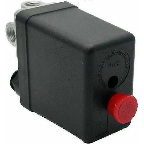 Trykafbryder g1/4, 240 V vertikal trefaset firehuls trykafbryder kontrolventil til luftkompressor, trykafbryder kompressor trykregulering...