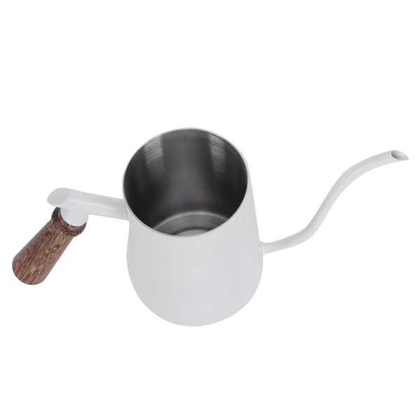 650 ml Hanging Ear Stainless Steel Hand Coffee Pot Drip Type Coffee Tool with Thermometer White