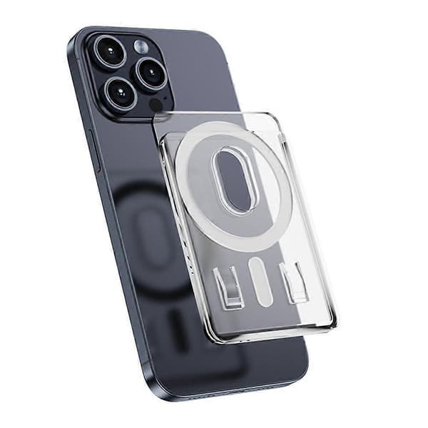 Magnetic Transparent Mobile Phone Back Card Holder Cover for Magsafe