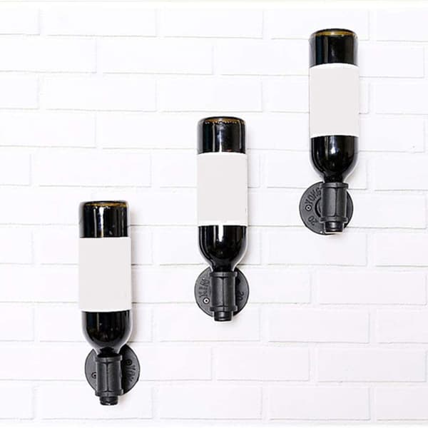 Iron Wall Hanging Single Upside Down Bottle Holder Wine Rack Bar Table Decoration Decoration Wine Cabinet Holder