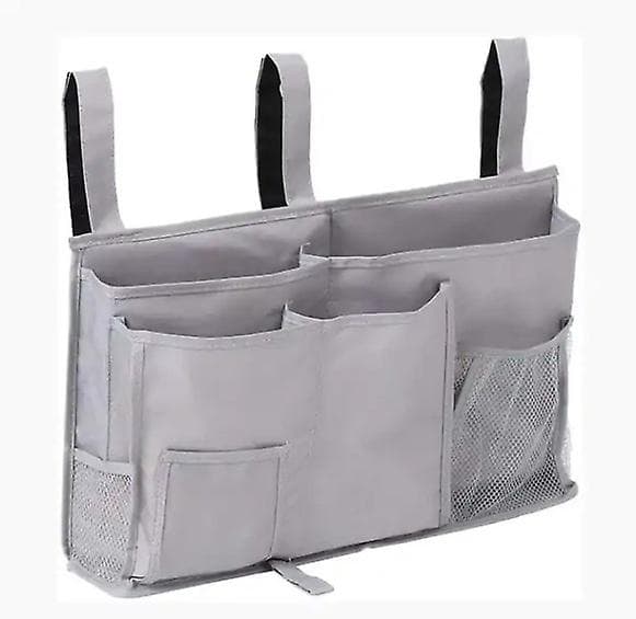 Versatile Bedside Caddy, Durable Waterproof Oxford Fabric Storage Bag for Dorm, Hospital Bed, Crib, with Adjustable Velcro