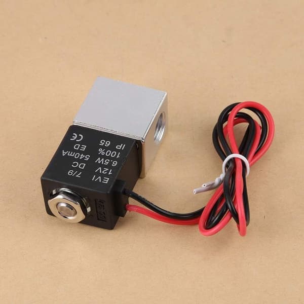 Magnetventil, 12V DC 1/4  \"2-veis normalt lukket 1,2MPa pneumatisk KLB