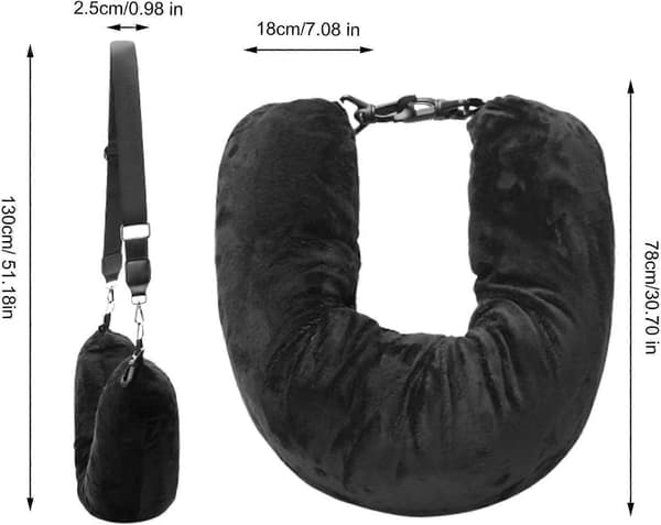 Refillable Travel Neck Pillow | Travel Pillow That Can Be Filled With Clothes | Transformable and Expandable Neck Pillow