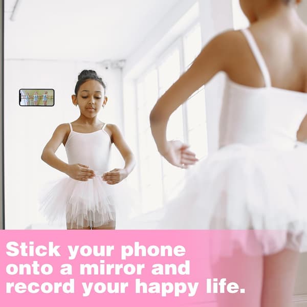 2 Pieces Silicone Suction Cup Phone Case Adhesive Mount, Suction Cup Phone Case Holder Non-Slip Hands-Free Mount (Pink)