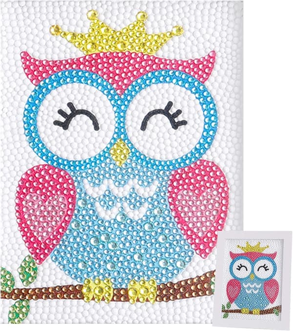 5D Diamantmaleri Korssting Håndverkssett for Barn, DIY Diamantkunst Maleri Broderi Kr