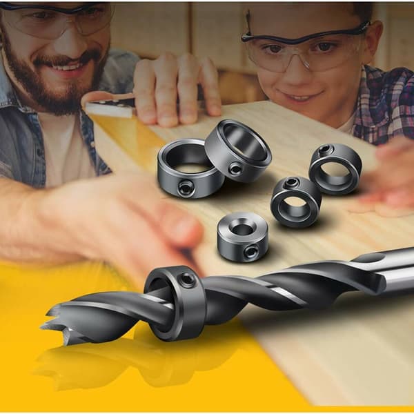 8 Pieces Limit Bits for Tools and Instruments - Ring 3,4,5,6,8,10,12,16 mm Drill Stop Assortment for Consistent Drilling (8-pack)