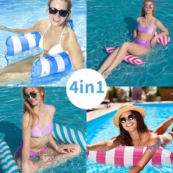 MH-Pool Float, 2 kpl 4-in-1 Pool Float, puhallettava kelluva patja
