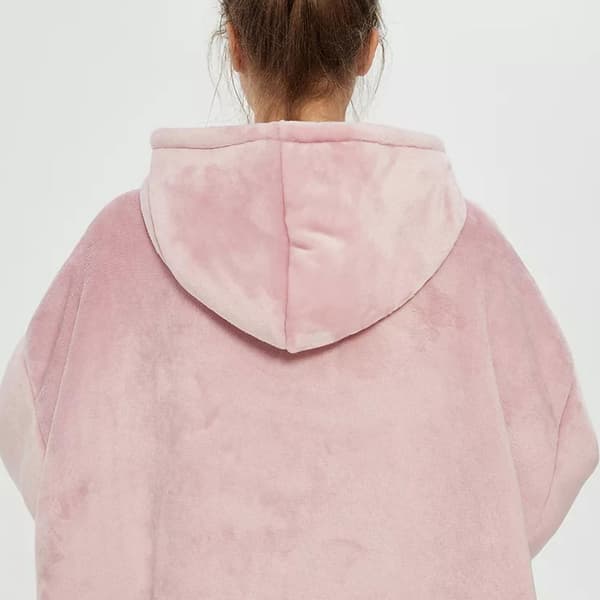 Lang Oversized Hættetrøje - Rosa (120cm)