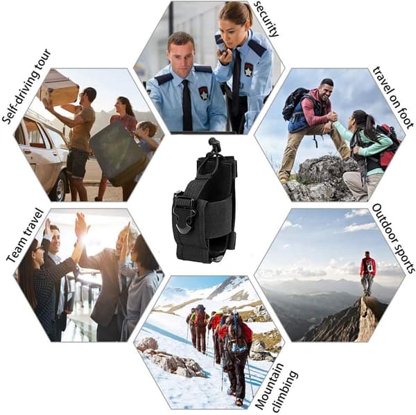 Taktisk Intercom-taske (Sort), Walkie-Talkie-taske, Walkie-Talkie