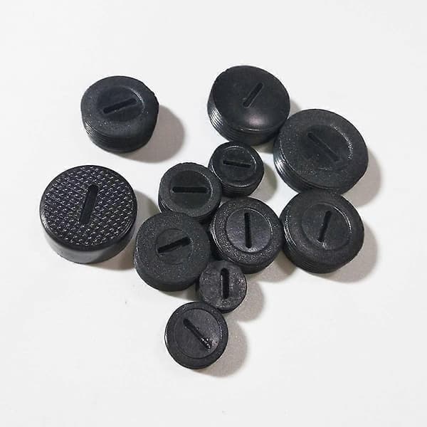 10 Parter Hiiliharjanpidike 14mm Pyöreä Kumi Mutteri Pysäytin Pidike Kapselit Kotelo Hiomakone Tarvikkeet
