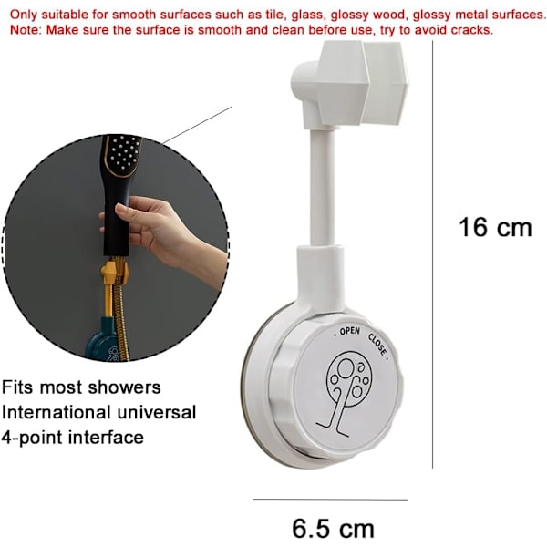 Shower Head Bracket, Bathroom Suction Cup Shower Head Holder for