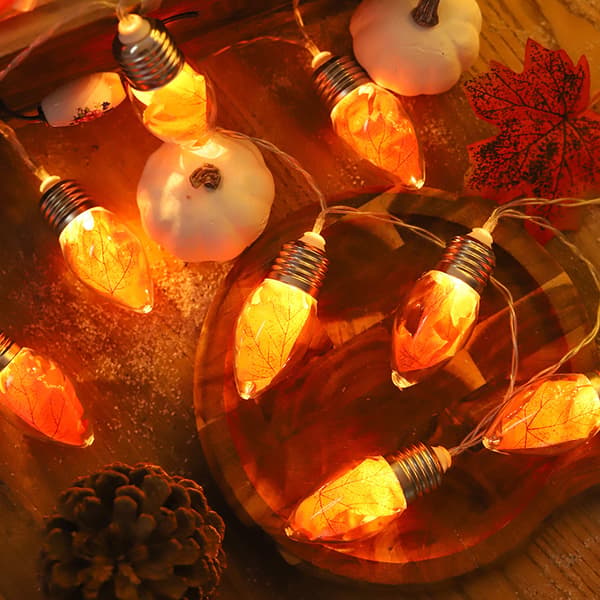 Christmas Decorative Lamp LED Maple Leaf Bulb Wishing Bottle