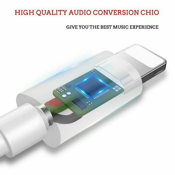 Lightning til hodetelefonkontaktadapter 3,5 mm hodetelefonadapterkontakt for iPhone 7