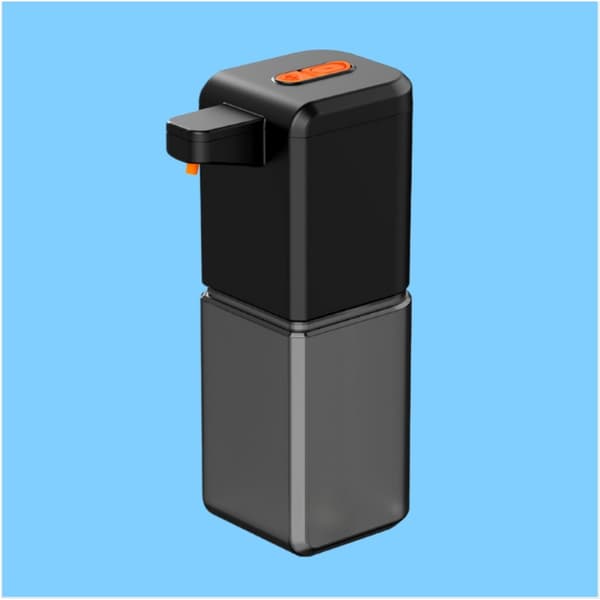 Sort berøringsfri automatisk sæbedispenser 400ml, USB-genopladelig infrarød sensor, 0,3s hurtig dosering, håndfri hygiejne