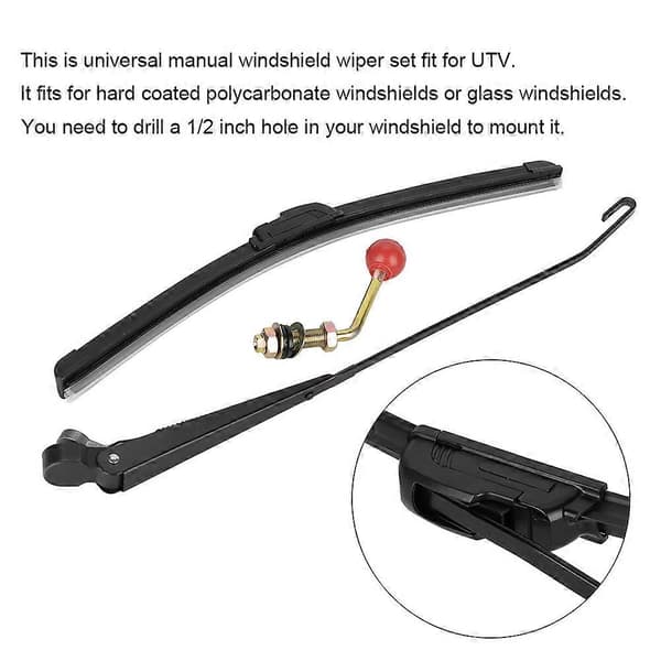 Bil Auto Universal Manuel Forrude Vinduesviskersæt Passer til UTV Erstatningsdel