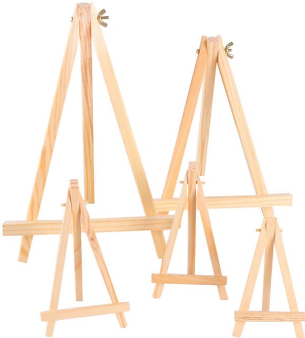 3 Trästativ Bärbart Staffli Justerbart Vikbart 8x15cm för Målningar Konstverk Foton Böcker Bildramar Trä