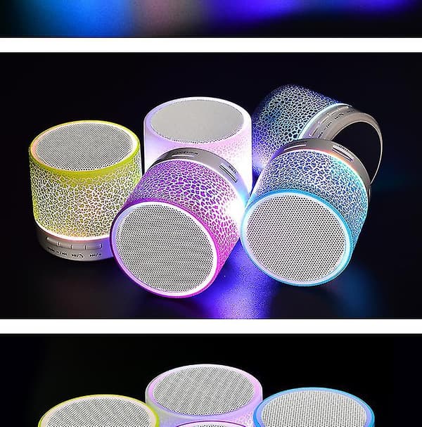 1 stk Crackle Tannhøyttaler LED Lys Opp Mini Trådløs Lyd