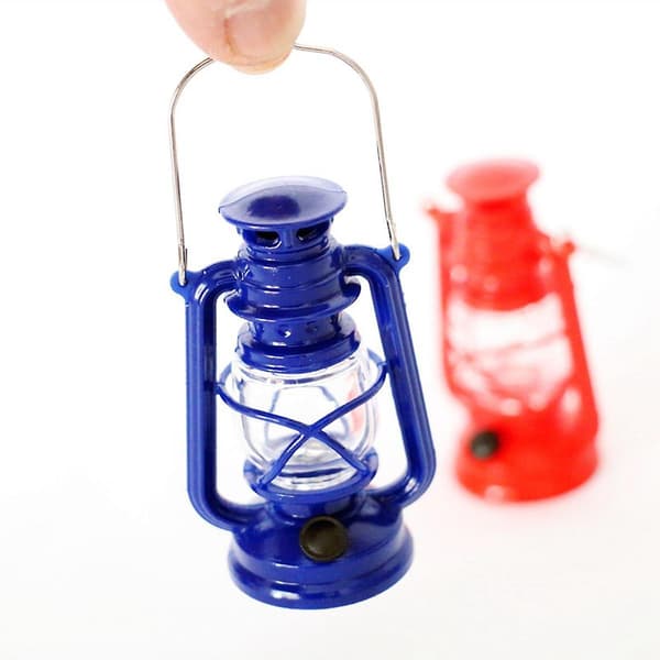 1/6 1/12 Skala Mini Lampe Miniature Lamper Dukkehus Tilbehør Rød