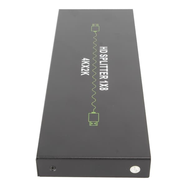4K HD Multimedia Interface Splitter 1x8 1 ind 8 ud HD Multimedia Interface Splitter Splicer Extender 100‑240V EU-stik