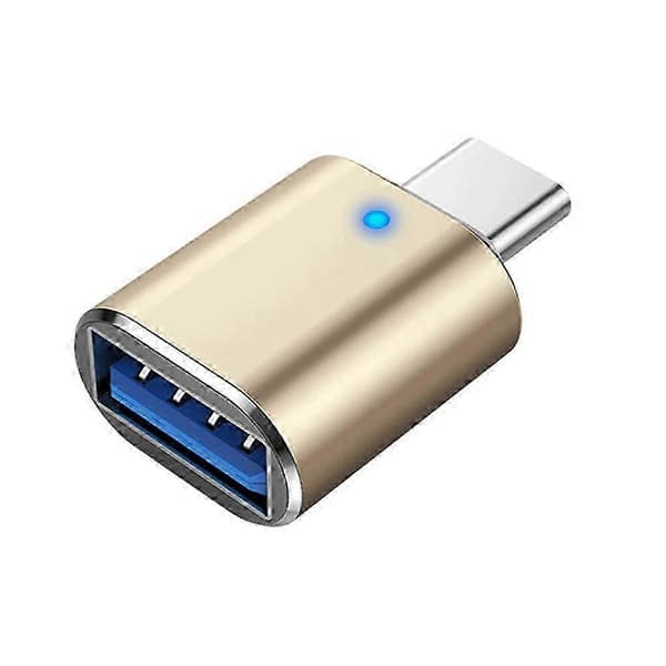 2 kpl USB C - USB-sovitin USB-C uros - USB 3.0 naaras -sovitin Kulta Gold