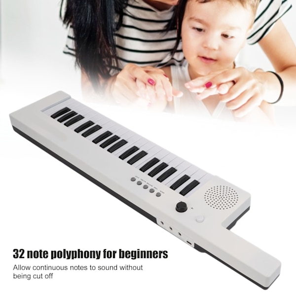 37-tangenters keyboardklaver bærbart guitar elektronisk orgel mini keytar uddannelse musikinstrumentBF-3755 White