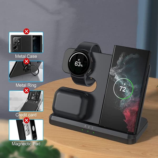 Wireless charger compatible with Samsung charging station 3 in 1 KLB